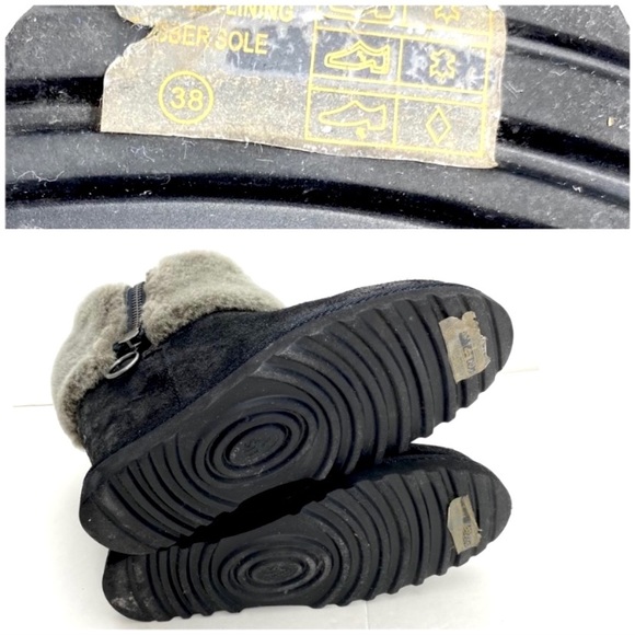 ASH Yorkie Genuine lamb Fur Wedge Sheepskin Bootie in Black - Picture 11 of 11